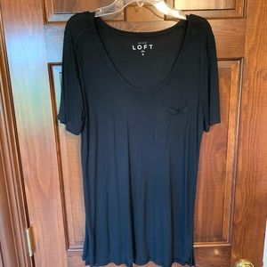 Plain black t-shirt. Very comfortable.